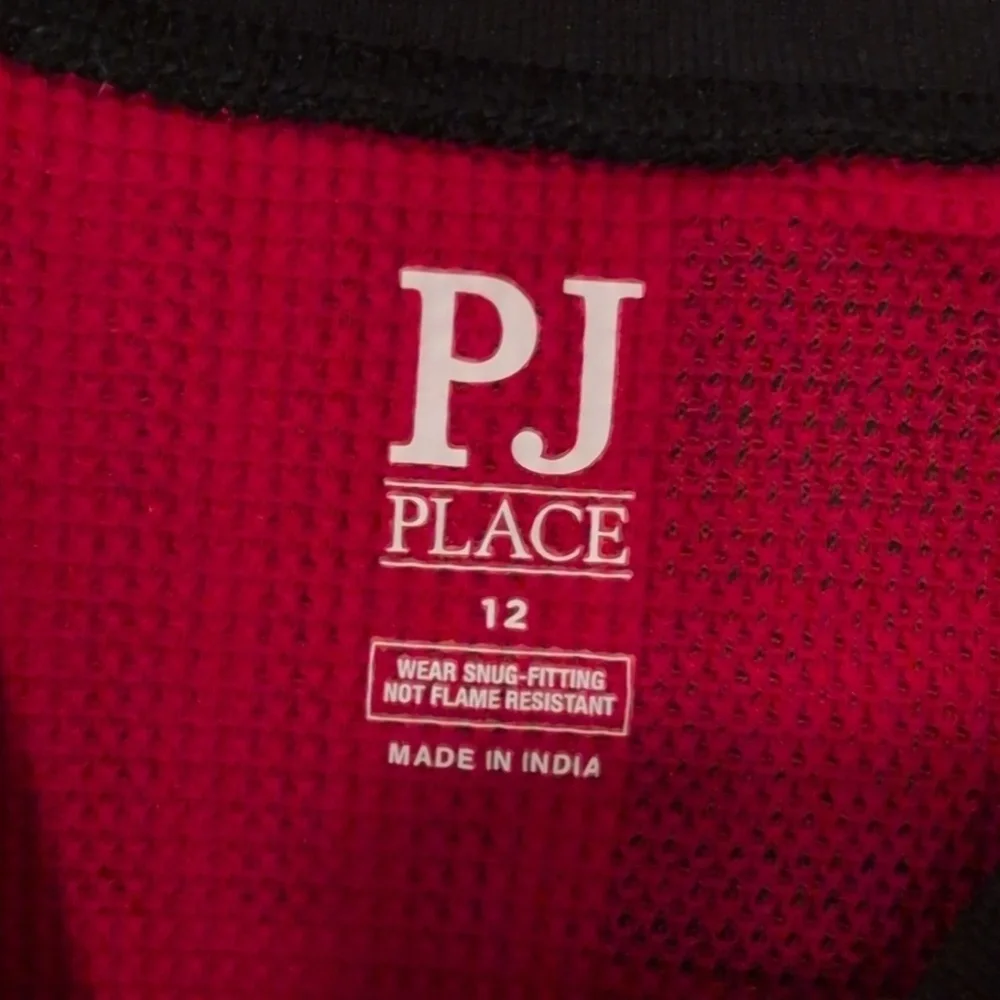 Children's Place Red and Black Buffalo Plaid Checkered Christmas Kids Pajama Set